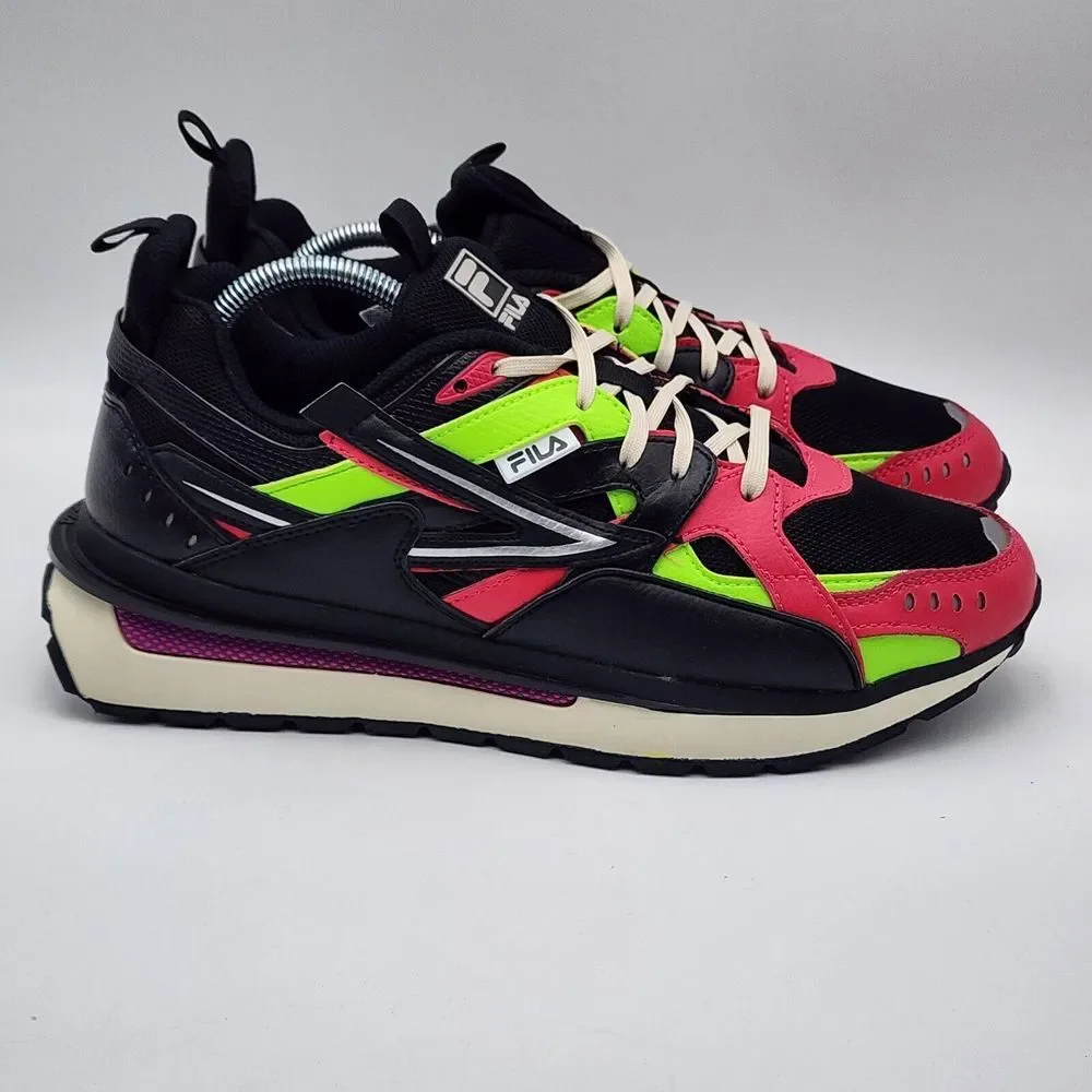Fila Sandenal‎ Low Mens Casual Athletic Shoes Pink Black 1RM02029-041 Men's 10.5